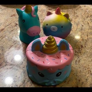 Unicorn squishy bundle